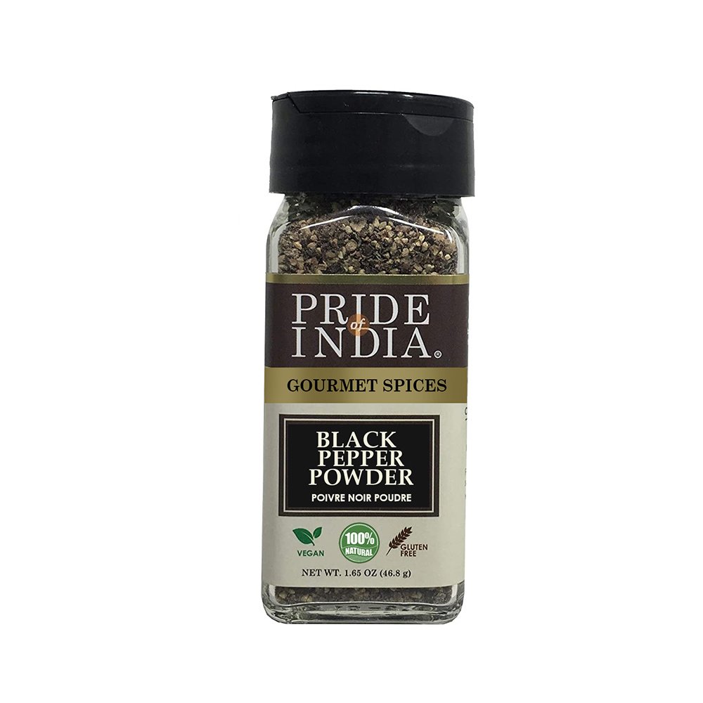 Pride of India – Black Pepper Ground – Ideal for Gourmet Dishes/ Soups/ Stews/ Rubs – Fresh & Preservatives Free – Warming Spice – Easy to U Pride of India – Black Pepper Ground – Ideal for Gourmet Dishes/ Soups/ Stews/ Rubs – Fresh & Preservatives Free – Warming Spice – Easy to U